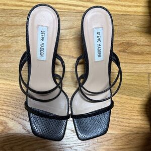 Steve Madden Black Strappy Heels